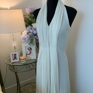 Elegant Grecian Knee Length Formal Cocktail Dress